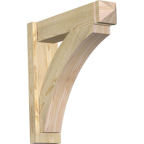 Ekena Millwork Thorton Rough Sawn Arts and Crafts Outlooker, Douglas Fir, 6"W x 24"D x 24"H OUT06X24X24THR03RDF - main